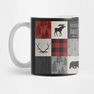 Adventure Patchwork - Red And Black Mug